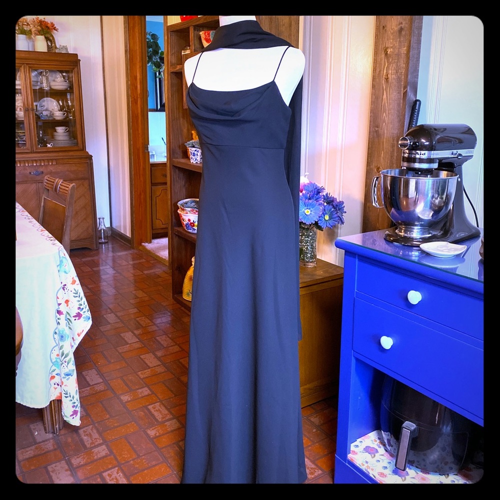 Michelangelo formal dress with shawl